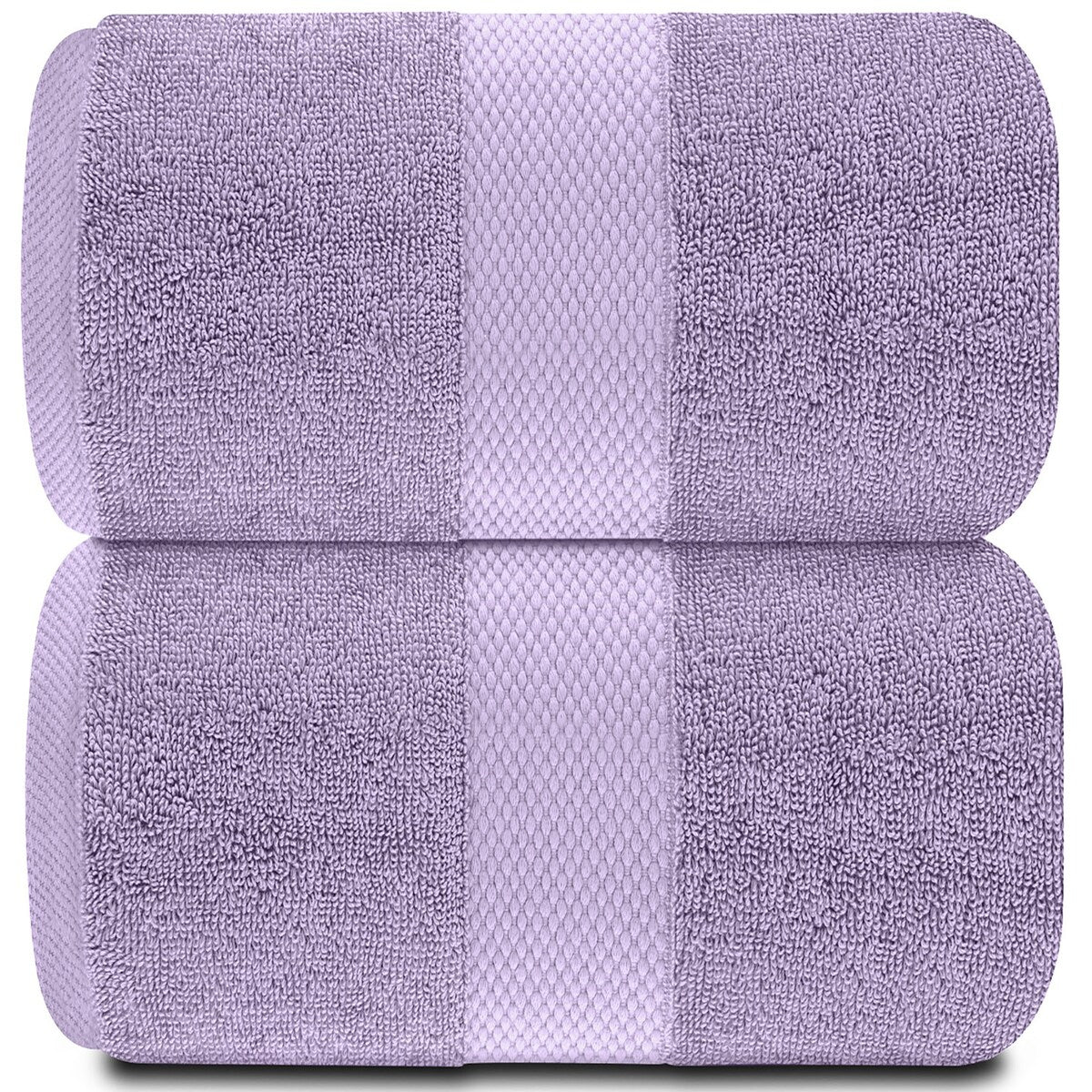 Drap de bain surdimensionné en coton blanc classique de luxe 35 x 70 cm - Lot de 2