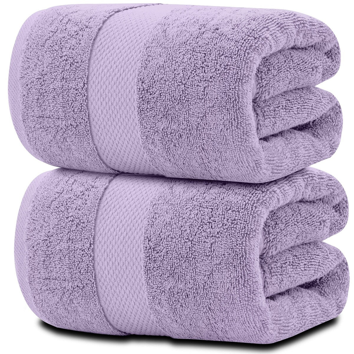 Drap de bain surdimensionné en coton blanc classique de luxe 35 x 70 cm - Lot de 2