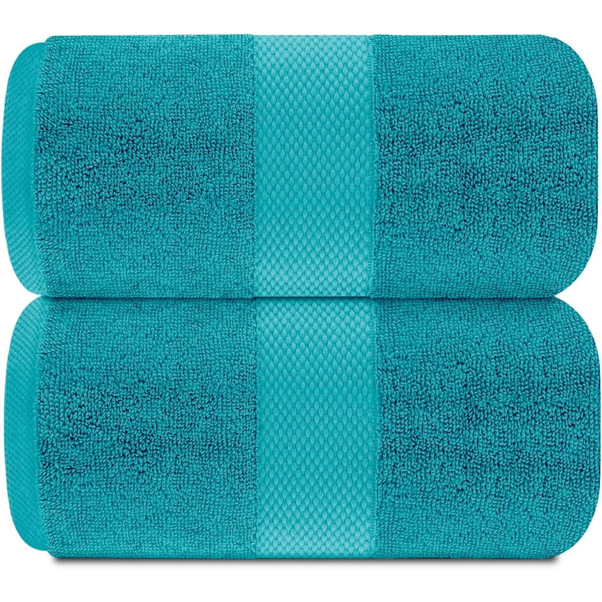 Drap de bain surdimensionné en coton blanc classique de luxe 35 x 70 cm - Lot de 2