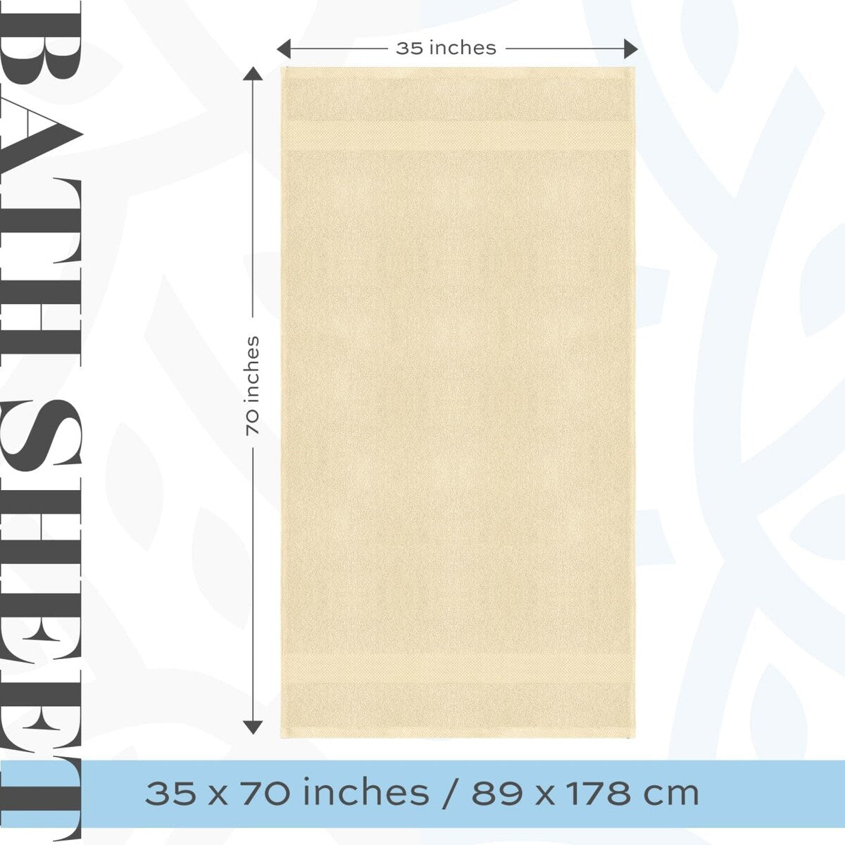 Drap de bain surdimensionné en coton blanc classique de luxe 35 x 70 cm - Lot de 2