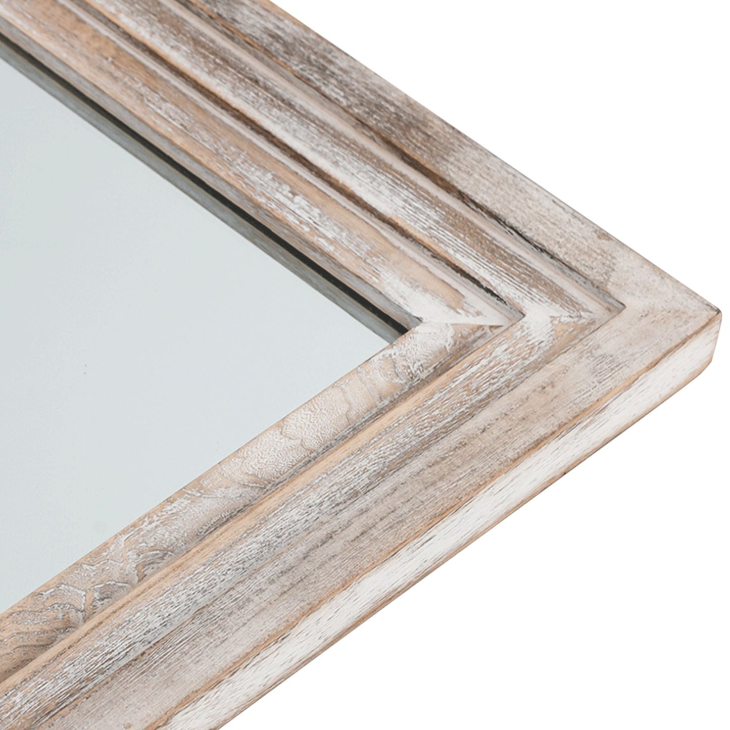 Miroir mural en bois de style échelle - 64 x 21 cm