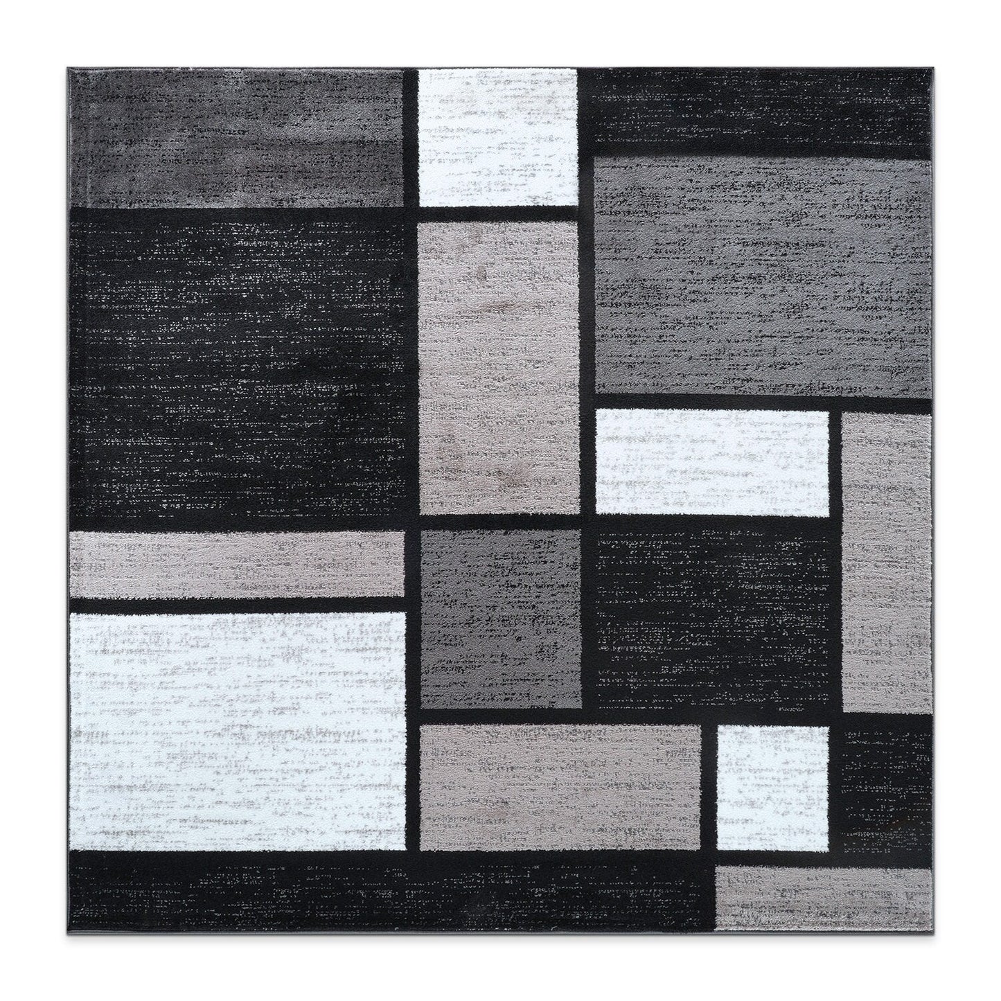 Tapis contemporain moderne à blocs de couleurs en boîte de la World Rug Gallery