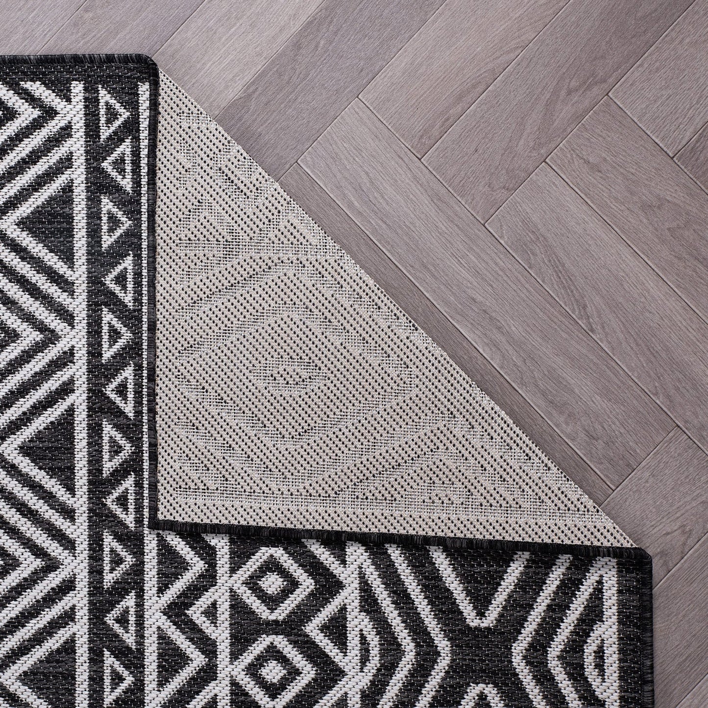 Tapis d'intérieur/extérieur texturé à motif géométrique bohème vieilli World Rug Gallery