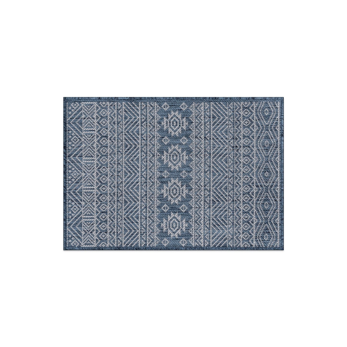 Tapis d'intérieur/extérieur texturé à motif géométrique bohème vieilli World Rug Gallery