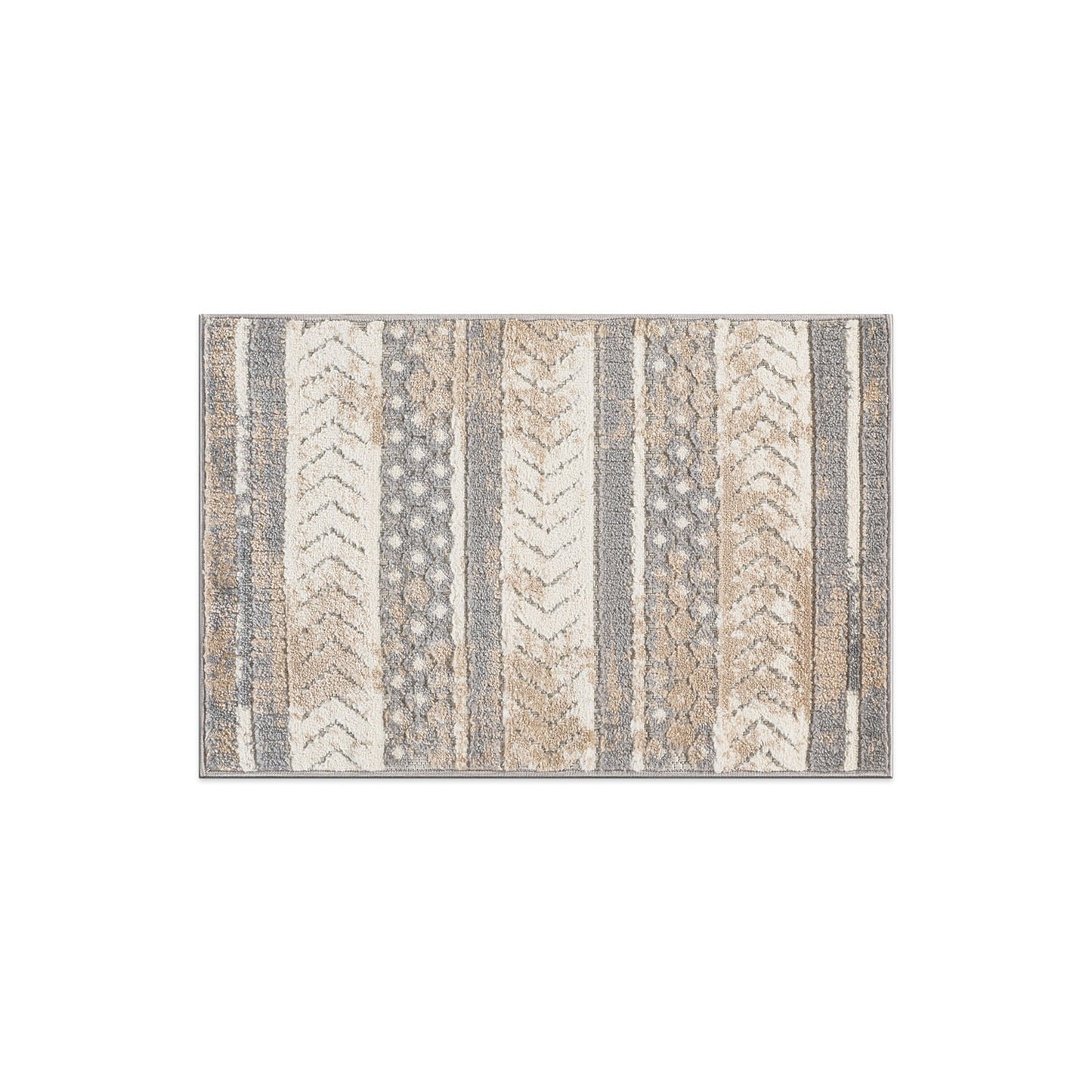 Tapis d'intérieur/extérieur géométrique vieilli World Rug Gallery