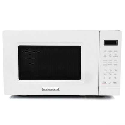 Four à micro-ondes numérique à DEL de 0,7 pi³ et 700 watts, blanc, avec verrouillage de sécurité pour enfants