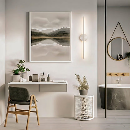 Applique murale de salle de bain à 1 ampoule, 23,6 po, moderne, linéaire, à intensité variable, à DEL intégrée