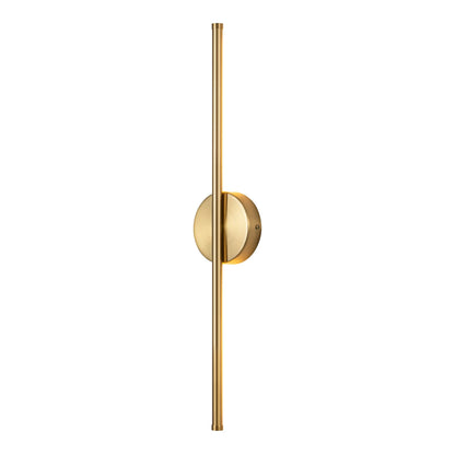 Applique murale linéaire moderne à 1 ampoule, noire/dorée/nickel, à LED, à intensité variable, pour salle de bain