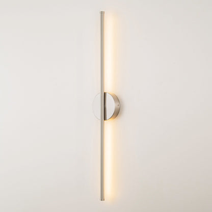 Applique murale linéaire moderne à 1 ampoule, noire/dorée/nickel, à LED, à intensité variable, pour salle de bain