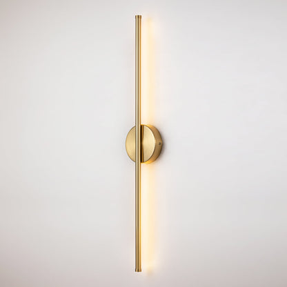 Applique murale linéaire moderne à 1 ampoule, noire/dorée/nickel, à LED, à intensité variable, pour salle de bain