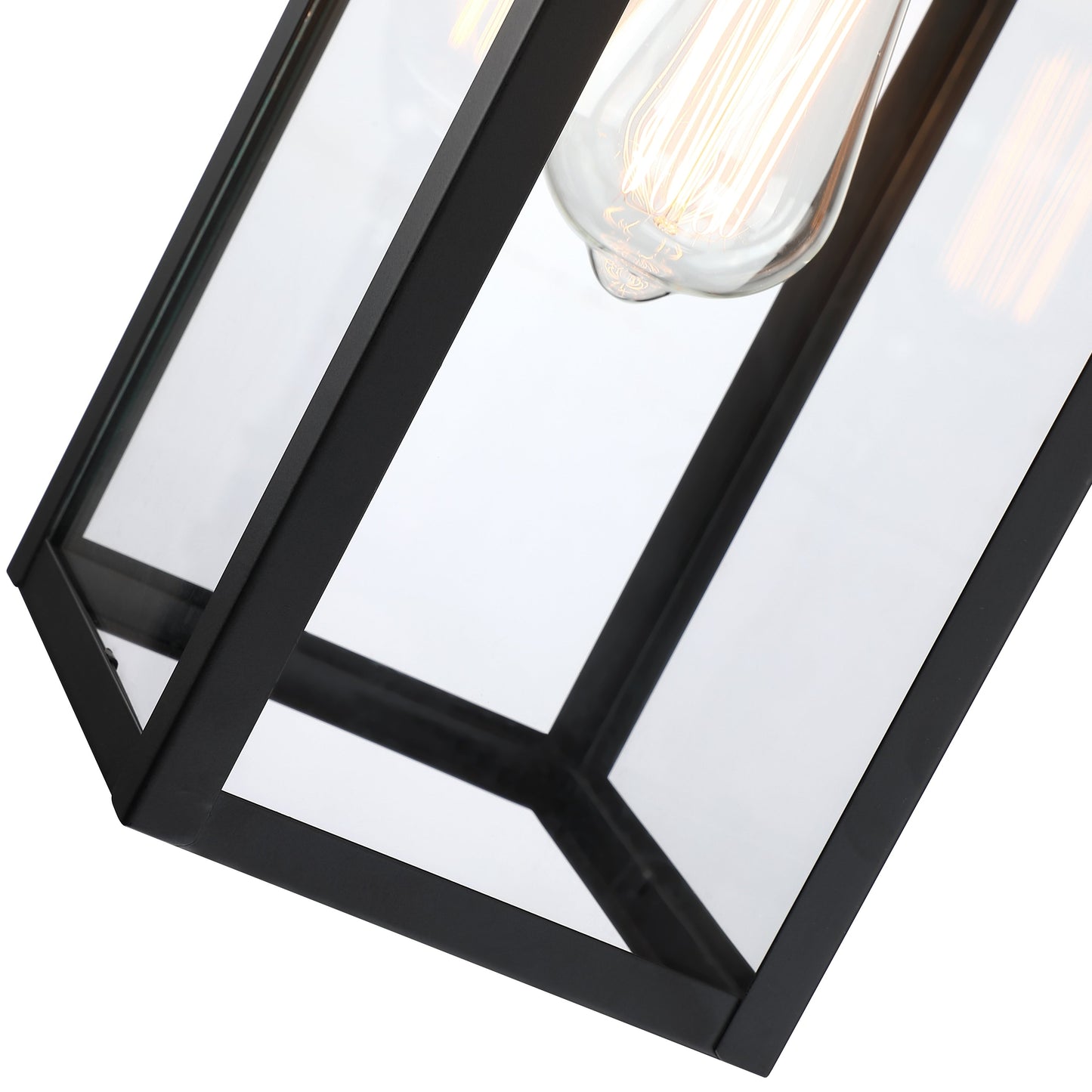Lanterne murale d'extérieur moderne noire mate à 1 ampoule