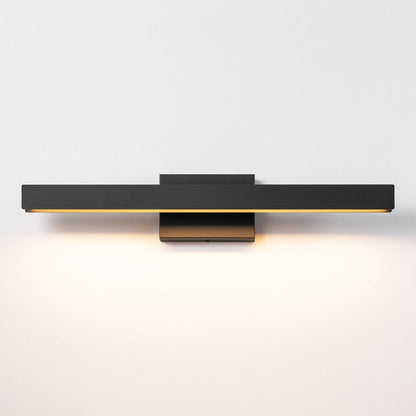 Applique murale LED intégrée, linéaire et moderne, noire, à 1 ampoule, à intensité variable et rotative, pour salle de bain