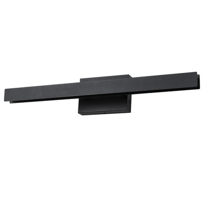 Applique murale LED intégrée, linéaire et moderne, noire, à 1 ampoule, à intensité variable et rotative, pour salle de bain