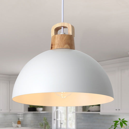 Luminaire suspendu moderne à 1 lumière avec interrupteur enfichable pour îlot de cuisine