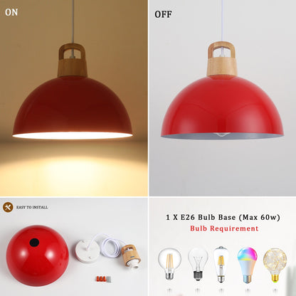 Luminaire suspendu moderne à 1 lumière avec interrupteur enfichable pour îlot de cuisine