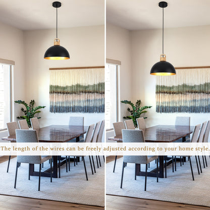 Luminaire suspendu moderne à 1 lumière avec interrupteur enfichable pour îlot de cuisine