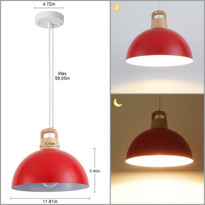Luminaire suspendu moderne à 1 lumière avec interrupteur enfichable pour îlot de cuisine