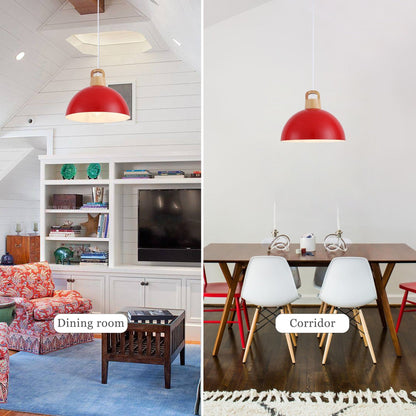 Luminaire suspendu moderne à 1 lumière avec interrupteur enfichable pour îlot de cuisine