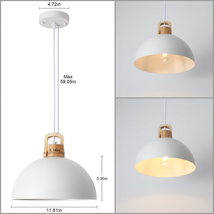 Luminaire suspendu moderne à 1 lumière avec interrupteur enfichable pour îlot de cuisine