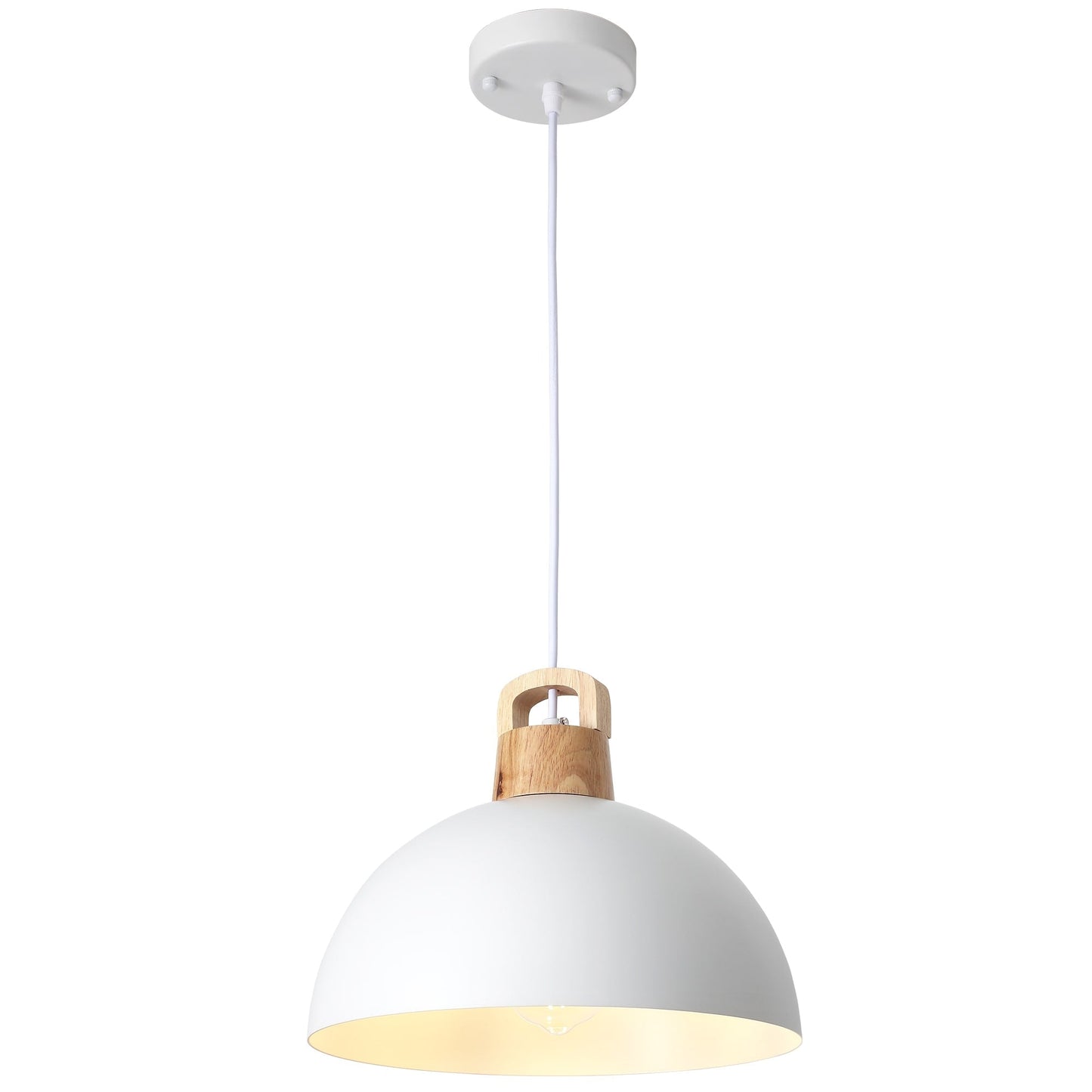 Luminaire suspendu moderne à 1 lumière avec interrupteur enfichable pour îlot de cuisine