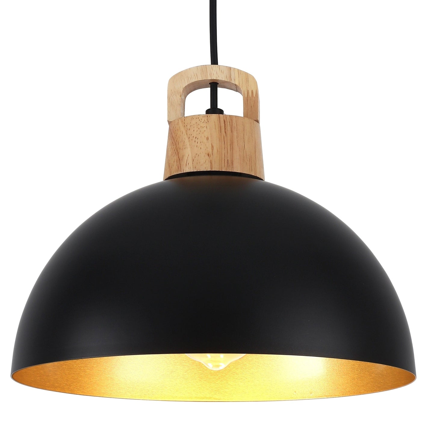 Luminaire suspendu moderne à 1 lumière avec interrupteur enfichable pour îlot de cuisine