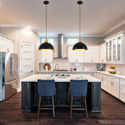 Luminaire suspendu moderne à 1 lumière avec interrupteur enfichable pour îlot de cuisine