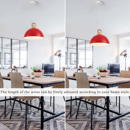 Luminaire suspendu moderne à 1 lumière avec interrupteur enfichable pour îlot de cuisine