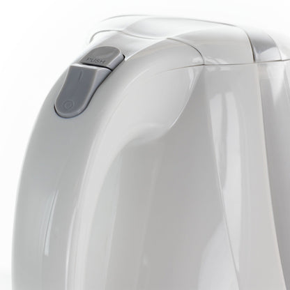 Bouilloire électrique sans fil à ébullition rapide de 1,7 L, blanche
