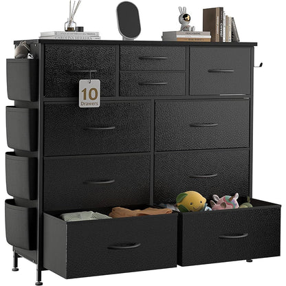 Commode à 10 tiroirs en tissu pour placard de rangement, unité de rangement pour chambre à coucher