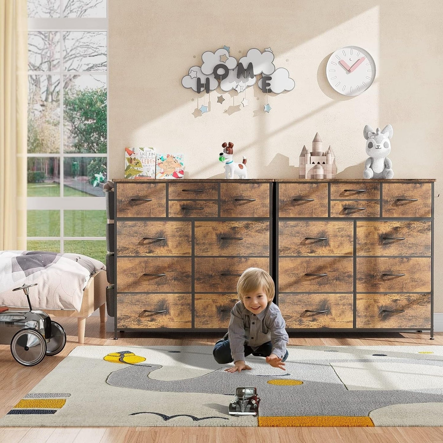 Commode à 10 tiroirs en tissu pour placard de rangement, unité de rangement pour chambre à coucher