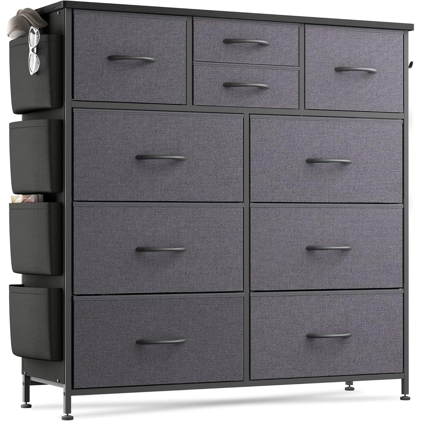 Commode à 10 tiroirs en tissu pour placard de rangement, unité de rangement pour chambre à coucher
