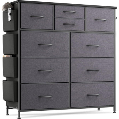 Commode à 10 tiroirs en tissu pour placard de rangement, unité de rangement pour chambre à coucher