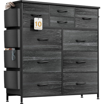 Commode à 10 tiroirs en tissu pour placard de rangement, unité de rangement pour chambre à coucher