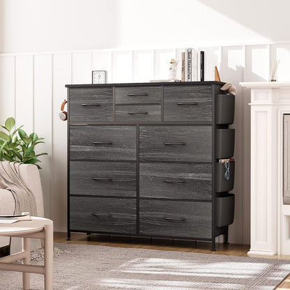 Commode à 10 tiroirs en tissu pour placard de rangement, unité de rangement pour chambre à coucher