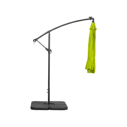 Parasol de terrasse éclairé à énergie solaire de 3 m avec pied
