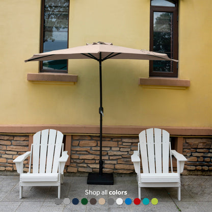 Parasol de terrasse éclairé à énergie solaire de 3 m avec pied