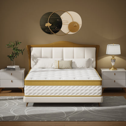 Matelas hybride en mousse à mémoire de forme et à ressorts de 10 pouces