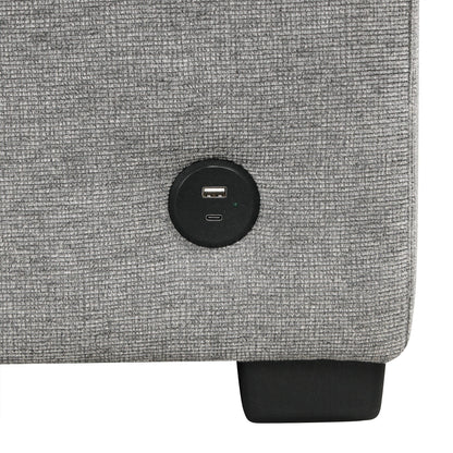 108 Inch Modular U‑Shaped Sectional Sofa with Pull Out Sleeper, USB Ports and Dual Cup Holders for Living Room