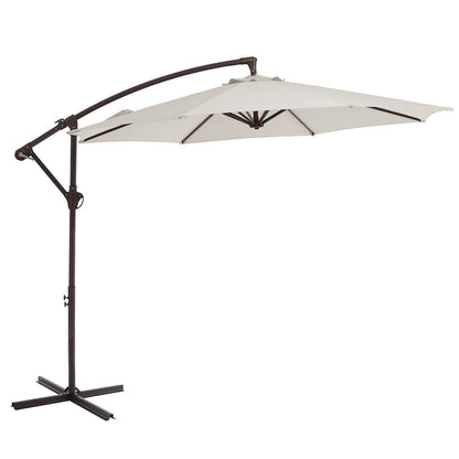 Parasol déporté suspendu à manivelle en acier de 10 pieds