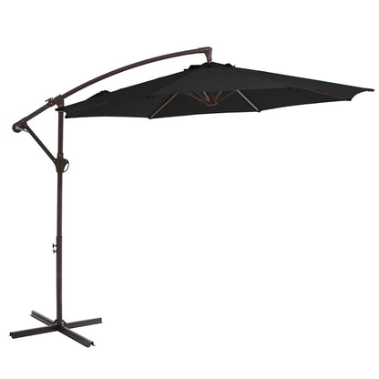 Parasol déporté suspendu à manivelle en acier de 10 pieds