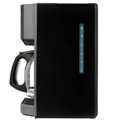 Cafetière programmable 12 tasses à infusion rapide, couleur argent
