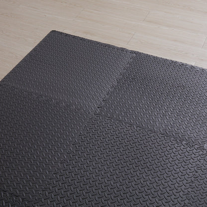 12 dalles de sol en mousse pour salle de sport, 24 x 24, tapis de sol emboîtables, 48 ​​pi²