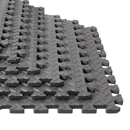 12 dalles de sol en mousse pour salle de sport, 24 x 24, tapis de sol emboîtables, 48 ​​pi²