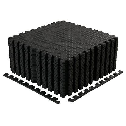 12 dalles de sol en mousse pour salle de sport, 24 x 24, tapis de sol emboîtables, 48 ​​pi²