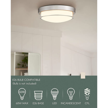 Plafonnier moderne à 2 lumières et 12 pouces
