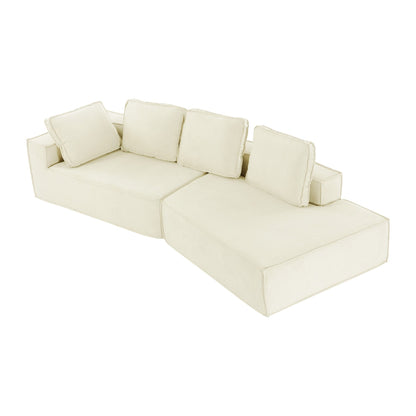 Canapé-lit d'intérieur moderne et élégant, 125 cm, aux lignes épurées, pour salon, beige