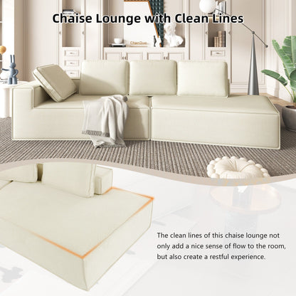 Canapé-lit d'intérieur moderne et élégant, 125 cm, aux lignes épurées, pour salon, beige