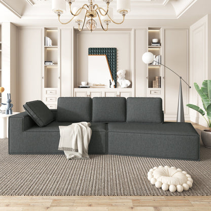 Canapé-lit d'intérieur moderne et élégant, 125 cm, aux lignes épurées, pour salon, beige