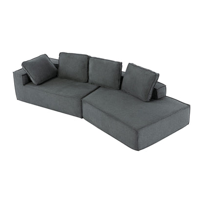 Canapé-lit d'intérieur moderne et élégant, 125 cm, aux lignes épurées, pour salon, beige