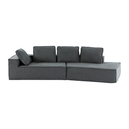 Canapé-lit d'intérieur moderne et élégant, 125 cm, aux lignes épurées, pour salon, beige